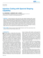 Injection coding with spectral shaping capability