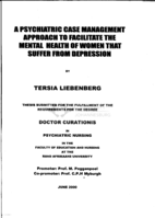 A psychiatric case management approach to facilitate the  mental health of women that suffer from depression