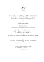 The nonlinear modelling and model predictive control of a miniature helicopter UAV