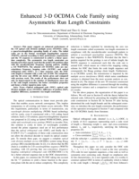 Enhanced 3-D OCDMA code family using asymmetric run length constraints