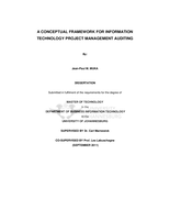 A conceptual framework for information technology project management auditing