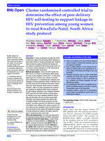 Cluster randomised controlled trial to determine the effect of peer delivery HIV self-testing to support linkage to HIV prevention among young women in rural KwaZulu-Natal, South Africa: study protocol
