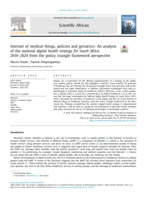 Internet of medical things, policies and geriatrics: An analysis of the national digital health strategy for South Africa 2019–2024 from the policy triangle framework perspective