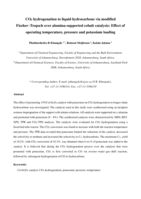 CO2 hydrogenation to liquid hydrocarbons via modified Fi scher Tropsch over alumina supported cobalt catalyst s : effect of operating temperature, pressure and potassium loading