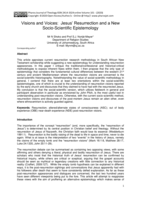 Visions and voices : Jesus’ resurrection and a new socio-scientific epistemology