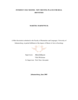 Internet chat rooms: new meeting places for real identities