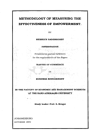 Methodology of measuring the effectiveness of empowerment