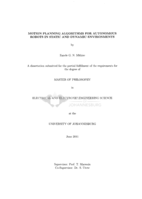 Motion planning algorithms for autonomous robots in static and dynamic environments