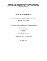 The impact of power station emissions on surface water quality in Mpumalanga: the case of Majuba Power Station
