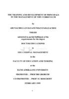 The training and development of principals in the management of the  curriculum