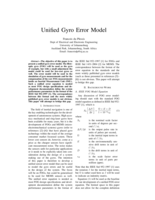 Unified gyro error model