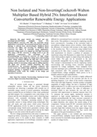 Non isolated and non-invertingcockcroft-walton multiplier based hybrid 2Nx interleaved boost converterfor renewable energy applications