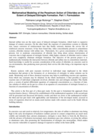 Mathematical modeling of the pessimum action of chlorides on the Extent of delayed ettringite formation. Part 1: formulation