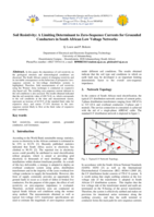 Soil resistivity : a limiting determinant to zero-sequence currents for grounded conductors in South African low voltage networks