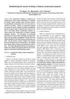 Establishing the causes of delays in Eskom construction projects