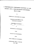 A performance comparison between an air-source and a ground-source reversible heat pump
