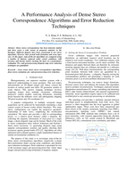 A performance analysis of dense stereo correspondence algorithms and error reduction techniques