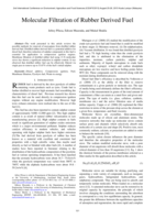 Molecular filtration of rubber derived fuel