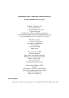 Confirmatory factor analysis and gender invariance of the revised IRMA-scale in  Nigeria