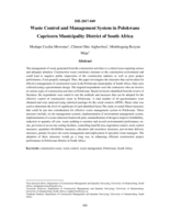 Waste control and management system in Polokwane Capricorn municipality district of South Africa