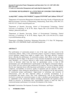 Economic development as a function of construction project performance