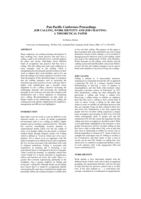 Job calling, work identity and job crafting : a theoretical paper