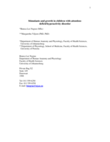 Stimulants and growth in children with attention-deficit/hyperactivity disorder