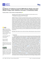 Synthesis of ambient cured GGBFS based alkali activated binder using a sole alkaline activator: A feasibility study