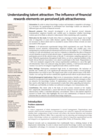 Understanding talent attraction : the influence of financial rewards elements on perceived job attractiveness
