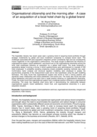 Organisational citizenship and the morning after - a case of an acquisition of a local hotel chain by a global brand
