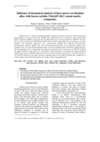Influence of dynamical analysis of laser power on titanium alloy with boron carbide (Ti6Al4V-B4C) metal matrix composites