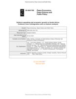 Defence spending and economic growth in South Africa: Evidence from cointegration and co-feature analysis