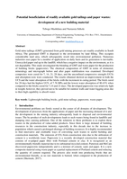 Potential beneficiation of readily available gold tailings and paper wastes : development of a new building material