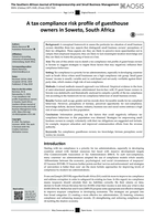 A tax compliance risk profile of guesthouse owners in Soweto, South Africa