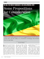 The ANC, the form of democracy & the developmental state : some propositions for consideration