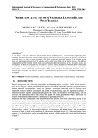 Vibration analysis of a variable length blade wind turbine