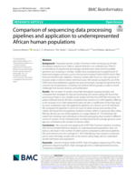 Comparison of sequencing data processing pipelines and application to underrepresented African human populations