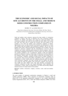 The economic and social impacts of site accidents on the small and medium sized construction companies in Nigeria