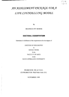An assessment package for a life counselling model