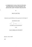 A component-analysis of psycho-physiological management of migraine and tension headache.