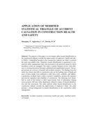 Application of modified statistical triangle of accident causation in construction health and safety