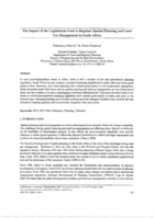 The impact of the legislations used to regulate spatial planning and land use management in South Africa
