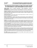 The perceived effectiveness of employee share options as a mechanism of talent management in South Africa