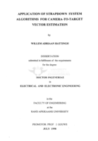 Application of strapdown system algorithms for camera-to-target vector estimation