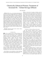 Chemically enhanced primary treatment of screened de-gritted sewage effluent
