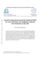 Search for phenomena beyond the standard model in events with large 𝒃-jet multiplicity using the ATLAS detector at the LHC