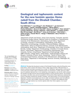 Geological and taphonomic context for the new hominin species Homo naledi from the Dinaledi Chamber, South Africa