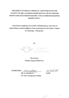 The effect of cervico-thoracic adjustments on the activity of the lattisimus dorsi muscle and its trigger points using electromyography and algometer readings respectively
