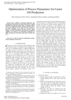 Optimization of process parameters for castor oil production