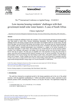 Low-income housing residents’ challenges with their government install solar water heaters : A case of South Africa